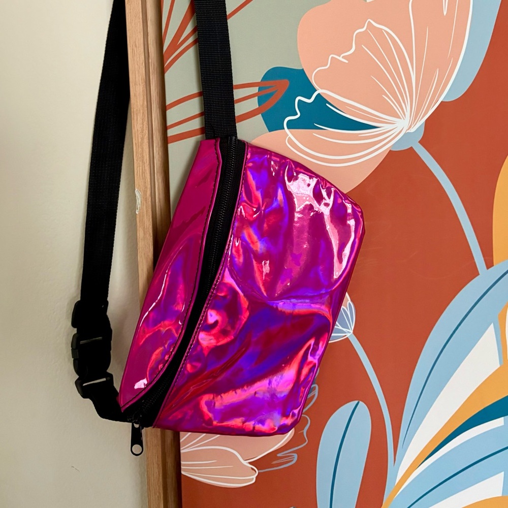 Iridescent Pink Crossbody Bag